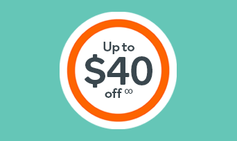 Get up to $40 off on selected plans.